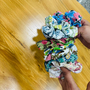 Coletero de Fibra de Algodón Estampado, Suave y Elástico, Ecológico y Delicado con el Cuero Cabelludo, Accesorio de Moda para el Cabello - Product Image 1