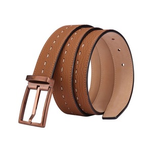 Cinturón de Cuero con Hebilla de Aleación de Estilo Casual para Hombre, Duradero, Ligero, Transpirable, 3.5 cm de Ancho, Elementos de Hebilla Personalizables - Product Image 4