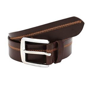Ceinture pour homme en cuir véritable avec boucle, en cuir pleine fleur, service OEM/ODM bienvenu - Product Image 1
