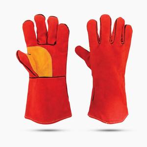 Leather <b>Gloves</b> Top Selling Wholesale Welding <b>Gloves</b> Wool Fleece Lining <b>Long</b> Cuff Heat Resistant Welding <b>Gloves</b> - Product Image 1
