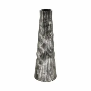 Vase de sol en métal fait main de 20 pouces, style design industriel, porte-fleurs décoratif pour l'intérieur de la maison - Product Image 3