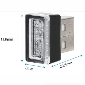 ไฟ LED สีฟ้าขนาดเล็ก3X ไฟภายในรถยนต์อุปกรณ์เสริมบรรยากาศนีออน - Product Image 2