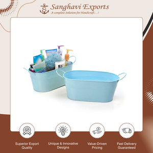 Fournisseur professionnel vendant des jardinières rondes galvanisées faites à la main |   Pot de fleurs décoratif et bac à vin pour jardin - Product Image 4