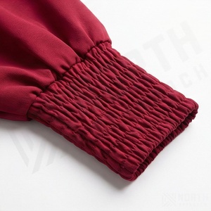 2025 OEM Kimono Abaya pour femmes musulmanes, en tissu polyester épais, doux et très extensible, col en V, manches longues, pour fêtes, Ramadan, mariages - Product Image 5