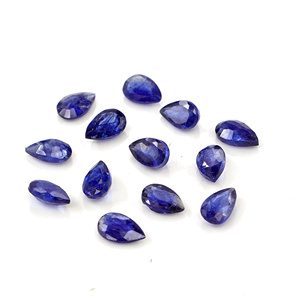 Saphirs bleus naturels de Bangkok, taille poire calibrée 4x6mm, pierres précieuses de saphir bleu naturel facettées pour la création de bijoux - Product Image 4