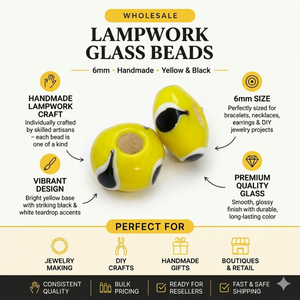 Perles en verre soufflé de 16 mm en gros pour la fabrication de bijoux |   Perles dorées, noires, bleues, blanches, roses, violettes pour accessoires de bricolage - Product Image 4