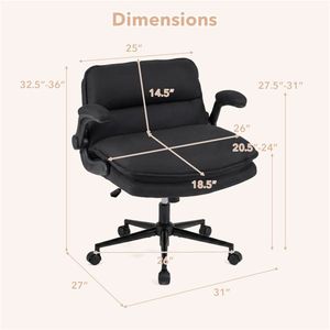 Sedia da Ufficio Criss Cross con Altezza Regolabile, in Ecopelle Grigia, Braccioli Ribaltabili e Funzione Dondolo - Product Image 5