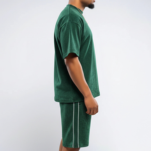 Cotton Jersey <b>T</b> <b>Shirt</b> <b>and</b> <b>Shorts</b> Two Piece Sets Casual Streetwear OEM ODM Service Custom Made Top Quality Summer Wear - Product Image 2
