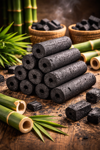 Briquettes de charbon de bambou noir avec 85% de teneur en carbone et une valeur calorifique de 7000-8000 Kcal/kg - Product Image 2