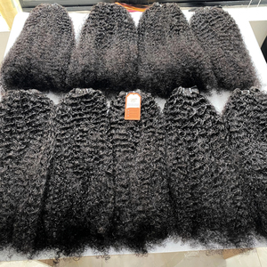 Weft <b>Hair</b> Bundles Burmese Curly Super Double Drawn 100% Remy Virgin Human <b>Hair</b> Wholesale Price - Product Image 4
