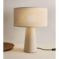 Lampes de table en métal minimalistes avec abat-jour conique en lin, lampe de bureau cylindrique en argent brossé de style industriel nordique pour chambre d'hôtel