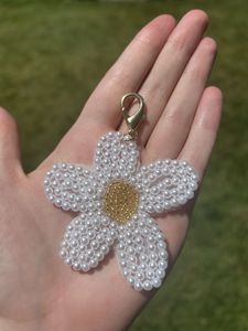 Unique Handmade Embroidery Beaded Keychain with Decorative Beadwork for Bags <b>Purses</b> and <b>Backpacks</b> - Product Image 4