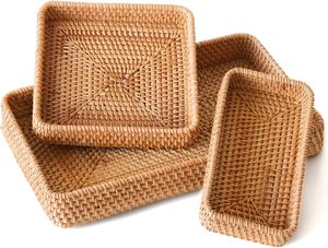 Fabricante de bandejas de servir de ratán natural, hechas a mano, ecológicas, tamaño personalizado para decoración del hogar, suministro para hoteles y restaurantes, desde Vietnam. - Product Image 6