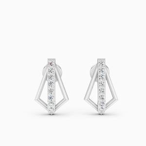 Boucles d'oreilles à clous en diamant cultivé en laboratoire de 0,109 ct en or jaune, blanc et rose 9 carats - Product Image 2
