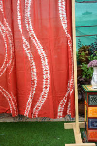 Rideau imprimé tie-dye coloré en coton doux, panneau de fenêtre style bohème pour salon, chambre, appartement, villa, vente en gros - Product Image 4