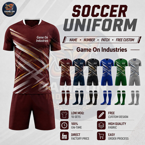 Nouveau produit tendance, prix de gros, vêtements de sport sublimés respirants pour équipes, tenue de match, nouveau style, uniforme de football à motif croisé - Product Image 2