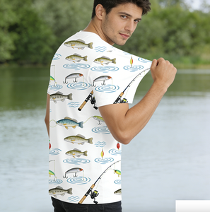 T-shirt en coton respirant à manches courtes et col rond pour homme, coupe ajustée, couleur unie, en jersey tricoté décontracté - Product Image 3