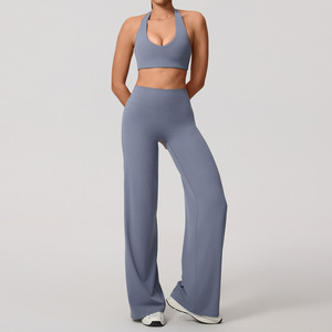 Workout Sets for Women High Quality Sports Bra High Waist Leggings Suit <b>Long</b> <b>Sleeve</b> Workout Wear Women Fitness Clothes Yoga Set - Product Image 1