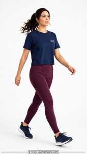 Giver Latino Damen Crop T-Shirt, normale Passform, Rundhalsausschnitt, kurze Ärmel, sportliches Oberteil mit Buchstaben-Print - Product Image 3
