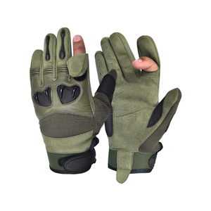 Guantes Tácticos de Caza para Exteriores, de Cuero con Protección TPU en los Nudillos, Pantalla Táctil, Anti-Impacto, Resistentes - Product Image 3