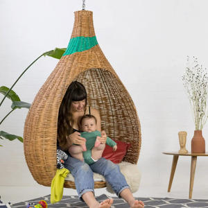 เก้าอี้นั่งสมาธิแบบใหม่ ทำจากหวาย พร้อมพนักพิงหลัง สำหรับอ่านหนังสือ  งานแฮนด์เมด  เก้าอี้สวนธรรมชาติ - Product Image 3