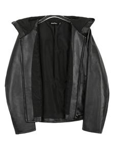 Chaqueta Acolchada de Piel Vacuna Negra, Ligera y Suave, con Capucha y Cremallera, Impermeable, para Mujer, Estilo Casual, para Invierno - Product Image 4