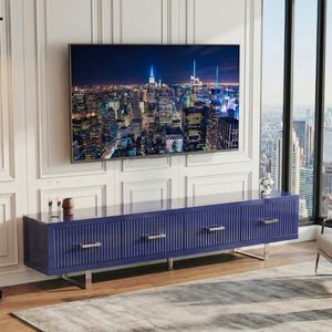 Mobile TV Blu Lucido 200x35x45 cm, Elegante e di Grandi Dimensioni per il Tuo Sistema di Intrattenimento - Product Image 5