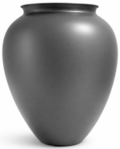 Decorative Iron Flower Vase Elegant Floor <b>Standing</b> Metal Vase With Grey Finish For Living Room <b>Corner</b> Decoration Purpose - Product Image 1