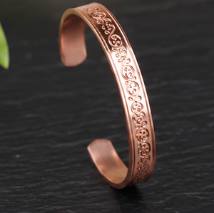 Authentic Filigree <b>Engraved</b> Pure Metal Open Cuff <b>Bangle</b> Bracelet Fashionable Metal Jewelry Exquisite Craftsmanship - Product Image 1