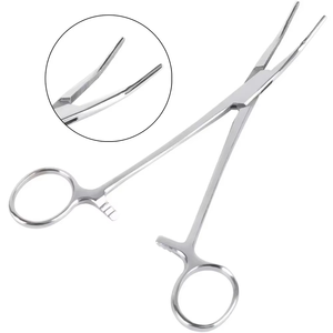 Pinzas Hemostáticas de Punta Curva y Recta, Herramienta Quirúrgica Manual, Pinzas Mosquito de Acero Inoxidable, Pinza para Recoger Pelo de Mascotas, Alicates de Pesca con Bloqueo - Product Image 1