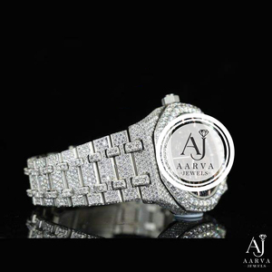 Montre de luxe pour homme avec mouvement à quartz ETA, en acier inoxydable, analogique, bracelet de 20 mm, aspect diamant, bracelet à maillons, cadeau - Product Image 1