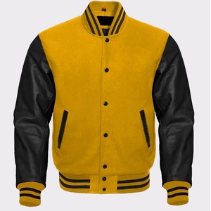 New Style <b>Thermal</b> <b>Wool</b> Varsity Jacket Custom Clothing Fashion Streetwear Baseball Bomber Jacket Hip Hop Leather Sleeve Jacket - Product Image 2