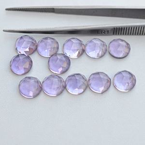 10mm Natural Brasil amatista Rosa corte cabujón redondo piedras preciosas sueltas tendencia VVS claridad amatista joyería a precio asequible - Product Image 1