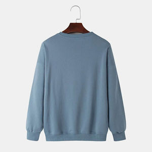 ผู้ผลิตเสื้อสเวตเชิ้ตคอกลมปักโลโก้ตามสั่งสำหรับผู้ชาย ผ้าฝ้าย 100% เสื้อผ้ากีฬาแนวสตรีทแบบเรียบง่ายทรงโอเวอร์ไซส์ - Product Image 2