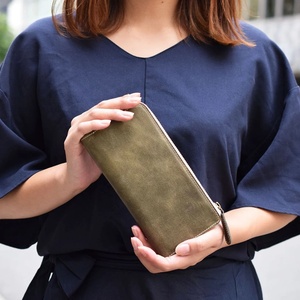 Large Capacity Horse Leather Zip Long <b>Wallet</b> Handcrafted PC RFID Perfect Daily Use Gift Mom Personalized Christmas Gift LSW-0066 - Product Image 1