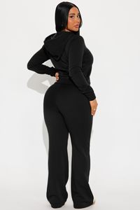 Nouveau design – Survêtement décontracté d'hiver pour femme avec capuche, haut court à manches longues et pantalon long - Product Image 2