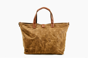 Leather <b>Canvas</b> <b>Tote</b> Bag Casual Style Shoulder Handbag Travel Work Shopping Durable Large Open Embroidery LCTB-0032 - Product Image 4