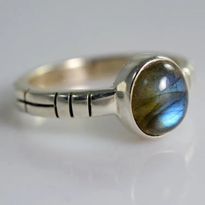Labradorite <b>Ring</b> 925 Sterling <b>Silver</b> Handmade <b>Boho</b> Statement Promise Jewelry for Women Natural Oval Shape Gemstone Jewelry - Product Image 3