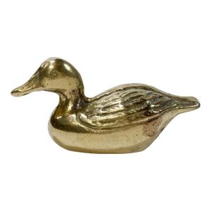 Figura de Pato de Latón Sólido de Grado de Exportación, Decoración Animal Hecha a Mano, Pisapapeles de Diseño Clásico para Uso en Bibliotecas - Product Image 1