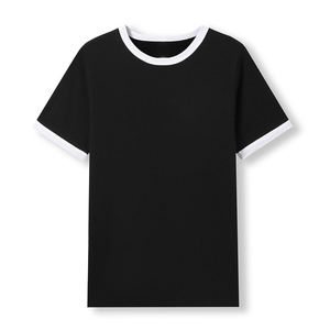 Camiseta Ringer de Alta Calidad con Logotipo Frontal, Cuello Redondo, Manga Corta, Corte Regular, 220 Gramos, 100% Algodón, Antiencogimiento, Unisex para Hombre - Product Image 6
