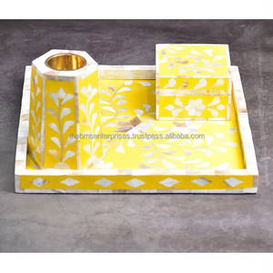 Gulf Decorative Top Quality Luxury Mother Of Pearl Inlay <b>Bakhoor</b> <b>Oud</b> Incense Burner Set With Acrylic Box With Lid And Knob - Product Image 6