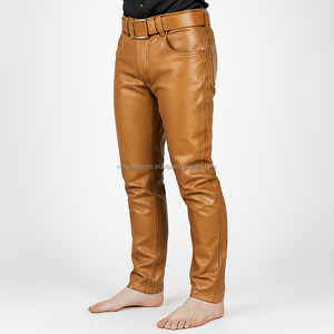 Pantalones Cargo Tácticos Unisex de Cuero PU de Alta Calidad, Cintura Alta, Impermeables, Resistentes al Viento, Estilo Urbano, Cierre de Cremallera - Product Image 1