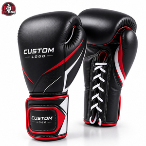 Service OEM/ODM, gants de boxe personnalisés avec logo, en cuir véritable, de haute qualité, à lacets, pour l'entraînement et les combats, durables, derniers modèles. - Product Image 2