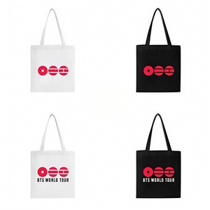 กระเป๋าผ้าแคนวาสสั่งทำพิเศษสำหรับคอนเสิร์ต Kpop ปี 2026 ลายวงบังทันบอยส์ จองกุก โกลเด้น บีที แฟชั่นฤดูหนาว/ฤดูร้อน สไตล์เด็กผู้ชาย ขนาด 32x38 ซม. - Product Image 4