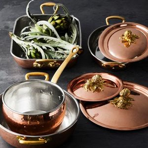 Copper Cooking Pot <b>Saucepan</b> with Lid Premium Kitchen Cookware for Home Restaurant Hotel Use Stove Compatible Long Lasting Build - Product Image 1