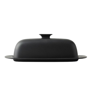Utensilios de Cocina, Plato para Mantequilla Negro Mate con Tapa, Diseño Minimalista, Hermético, Conserva la Frescura - Product Image 4
