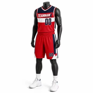 Maillots de sport respirants en polyester pour hommes, ensembles d'uniformes de basketball personnalisables pour jeunes, vêtements de basketball sur mesure - Product Image 2