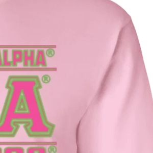 Camiseta de Manga Larga con Cuello Redondo y Bordado Gráfico 'Women Pink AKA Since 1908', Ropa Casual de Moda, Venta al Por Mayor - Product Image 4