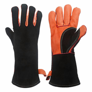 Gants de soudage TIG en cuir pleine fleur renforcé, certifiés CE, résistants à l'abrasion, pour la sécurité incendie - Product Image 6