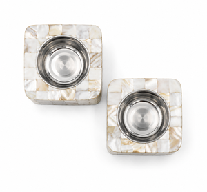 Elegant Mother of Pearl Inlay Tray with <b>Silver</b> Chevron Design Premium Handmade Luxury Vanity & <b>Coffee</b> <b>Table</b> Decor - Product Image 3